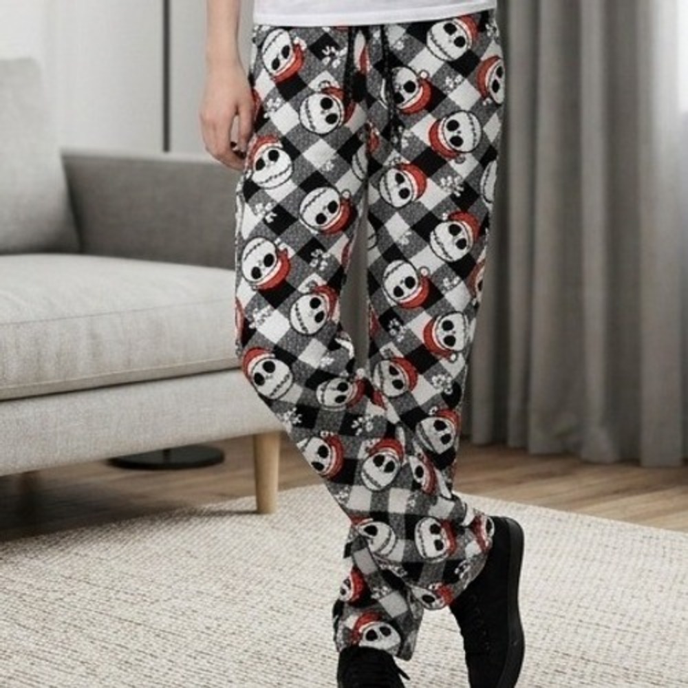 Disney Tim Burton's The Nightmare Before Christmas Fleece Pajama Pants Black S